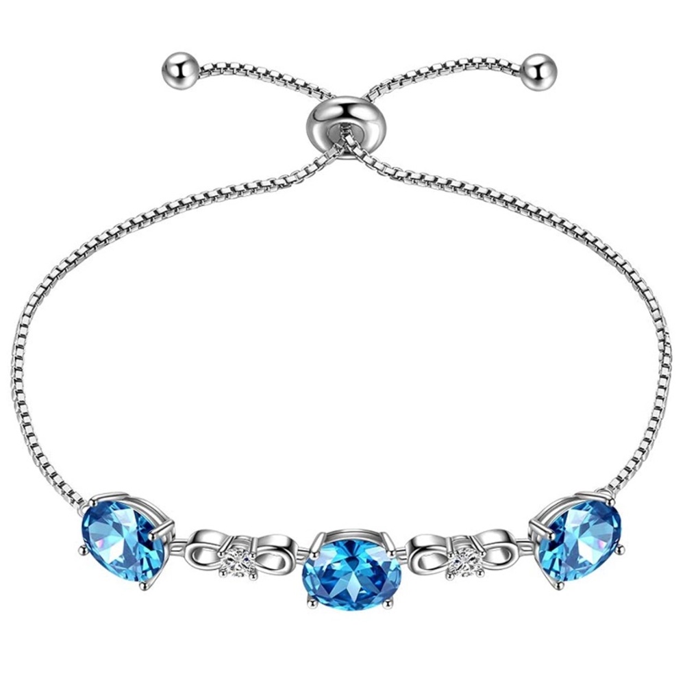 NWT Aurora Tears Silver Birthstone Bracelet